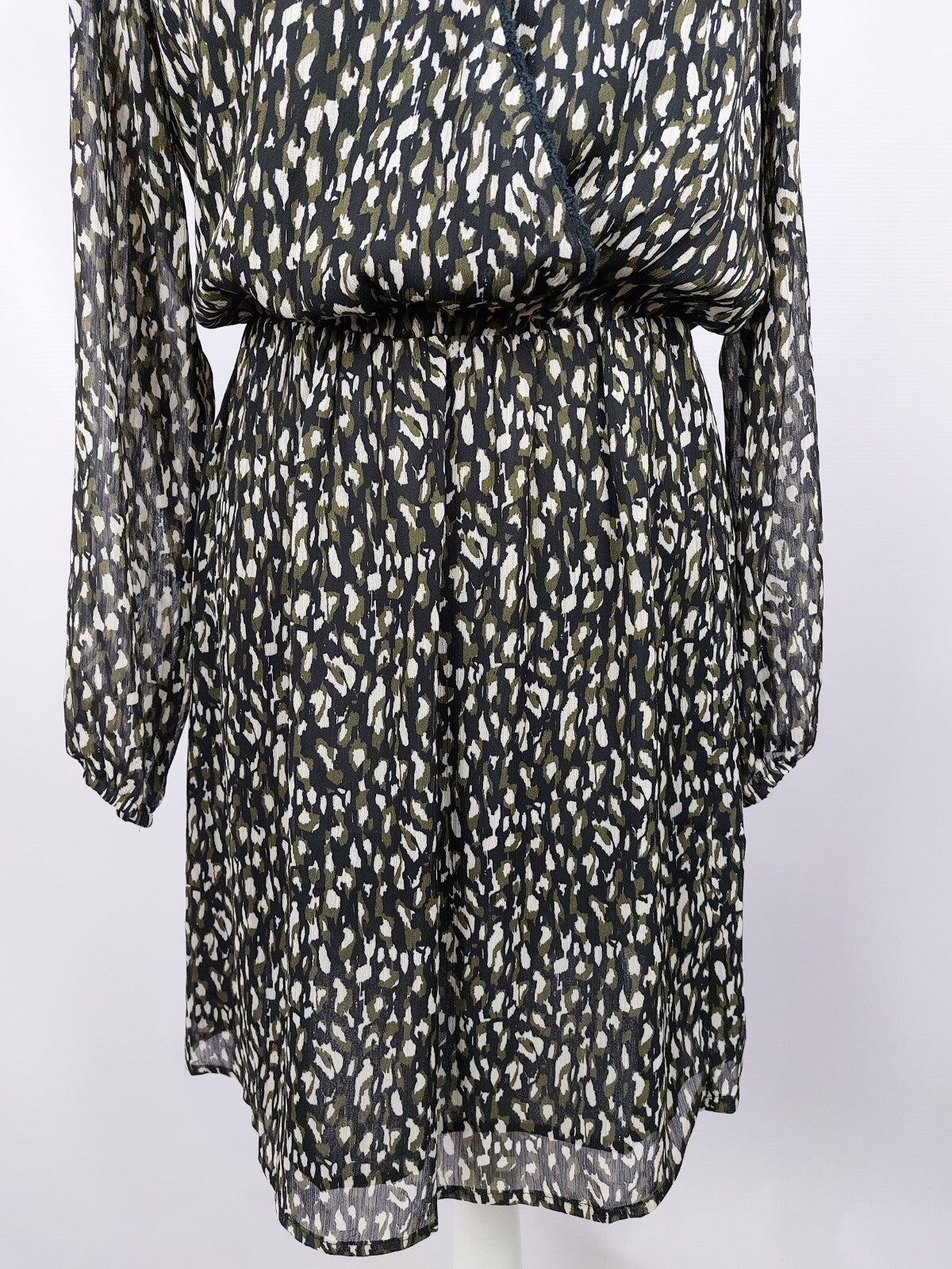 EK1925 Damen Kleid von Deeluxe, schwarz/beige/grün, Gr. M2