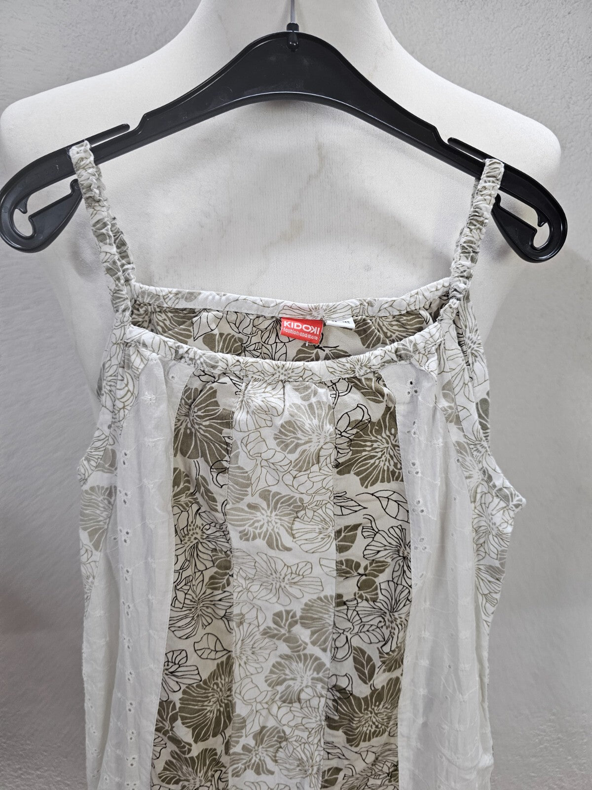 EK6071 Mädchen Kleid von Kidoki, beige/weiß, Gr. 1401