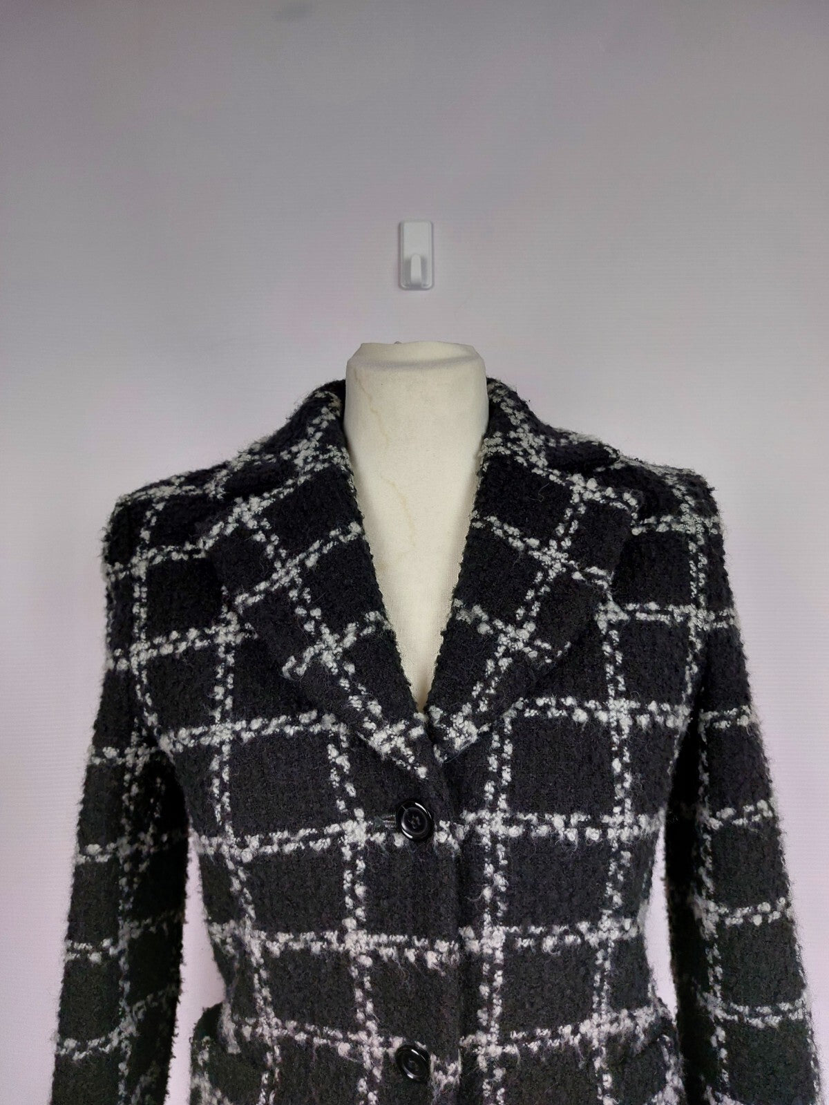 EK3988 Damen Blazer von More&More, schwarz mit weiß, Gr. 341