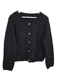 EK1719 Damen Strickjacke, schwarz, Gr.XL0