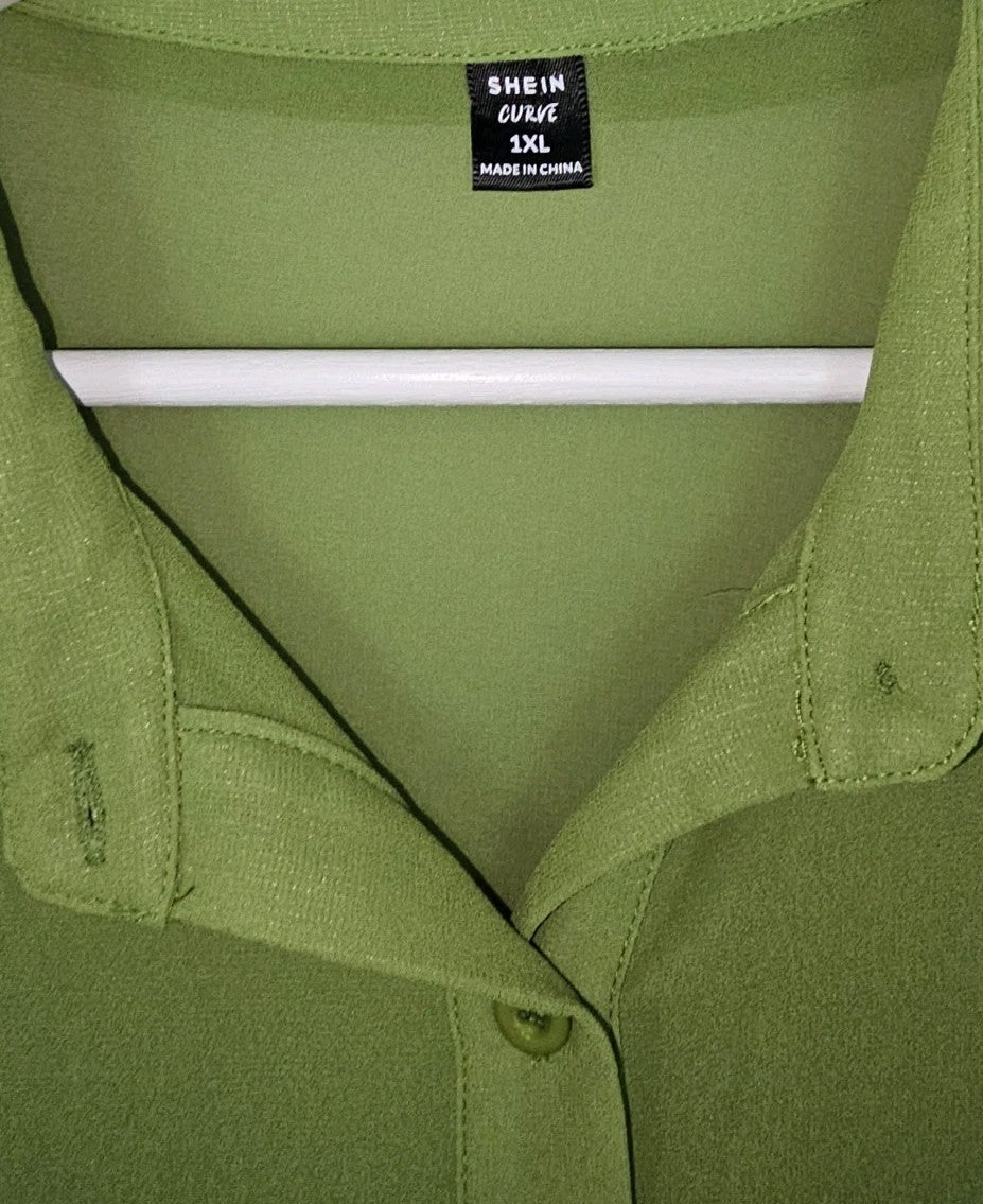 EK10965 Damen Bluse von SheIn, grün, Gr.1XL1