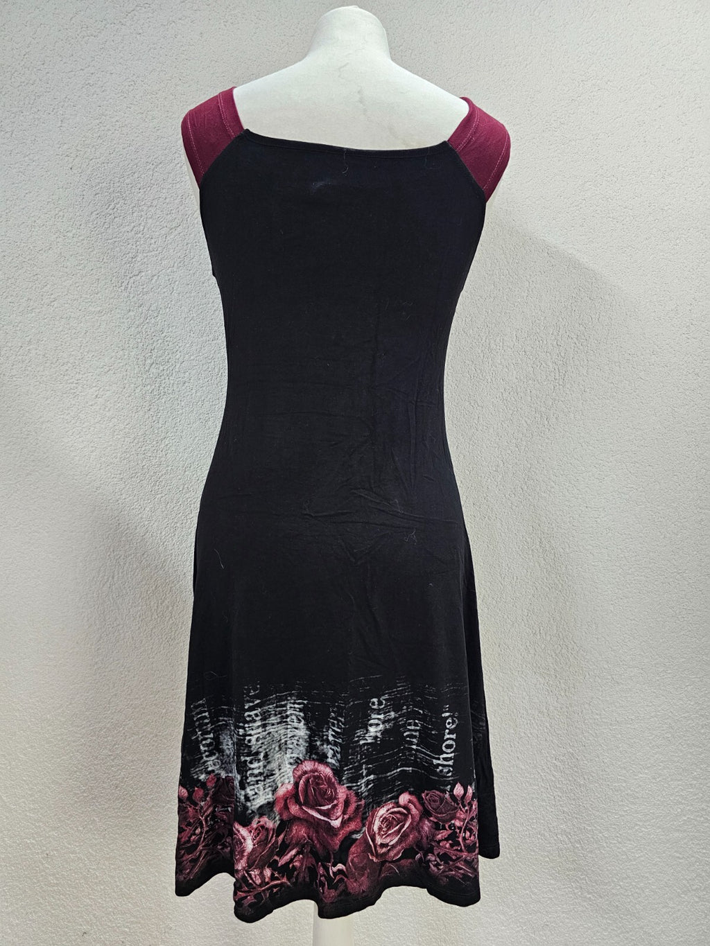 EK6332 Damen Kleid von Alchemy, schwarz/bordeaux, Gr. M6