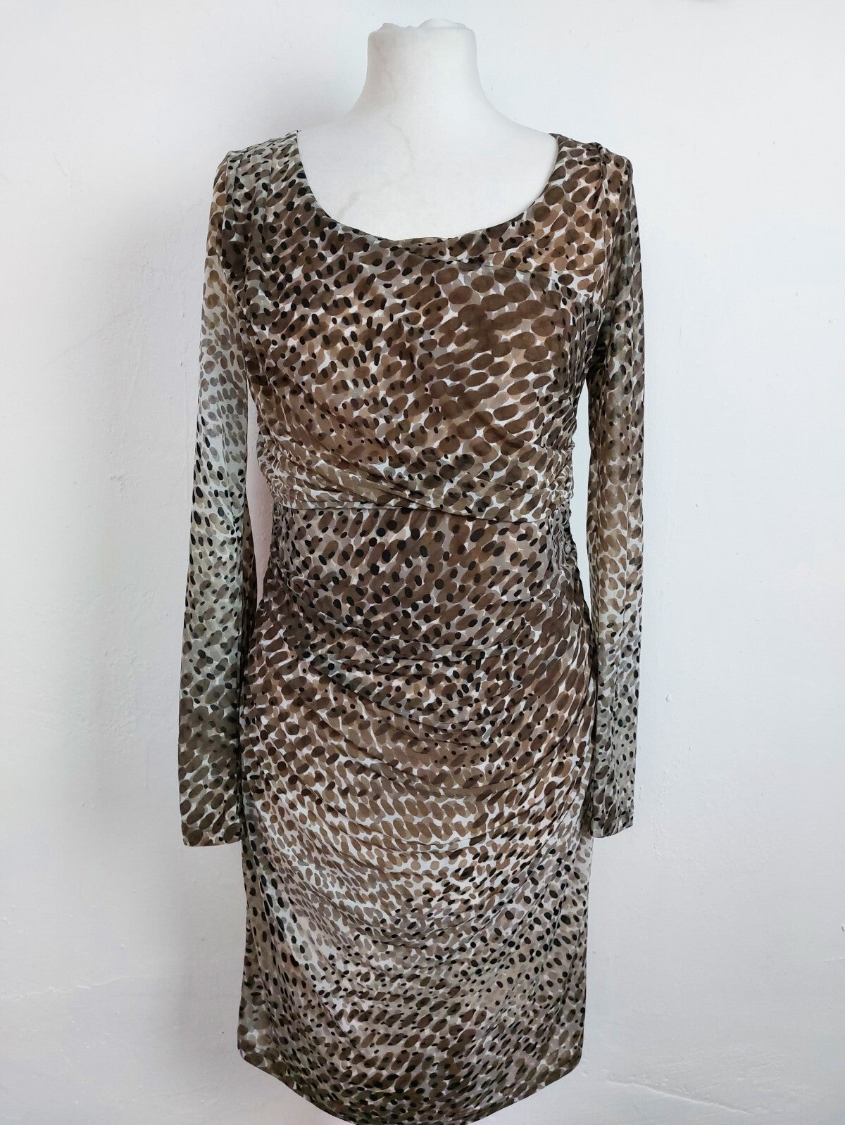 EK1358 Damen Kleid von Esprit, braun/beige, Gr. S0