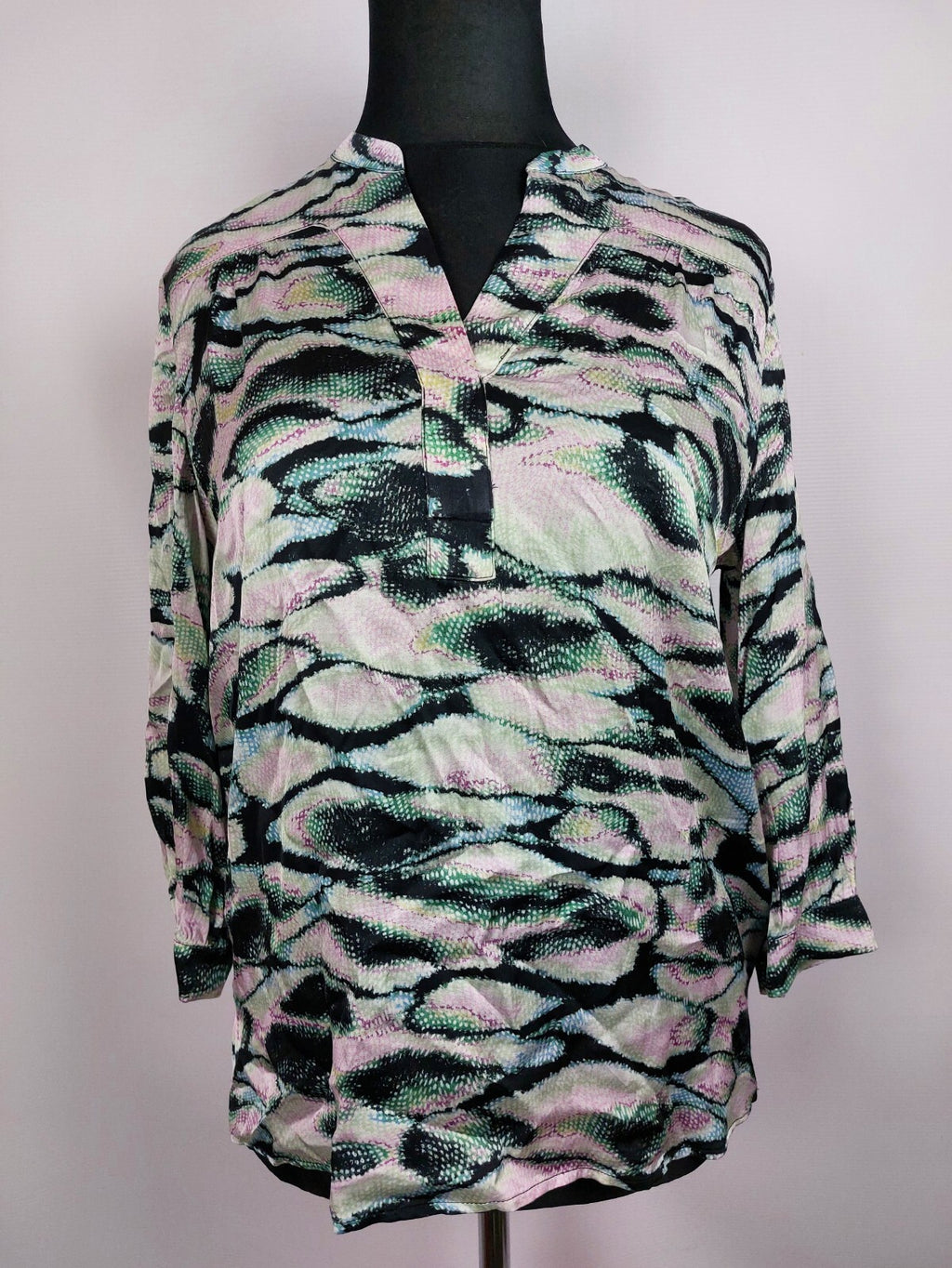 EK1414 Damen Blusee von Esprit, grün-schwarz-pink, Gr.XL0