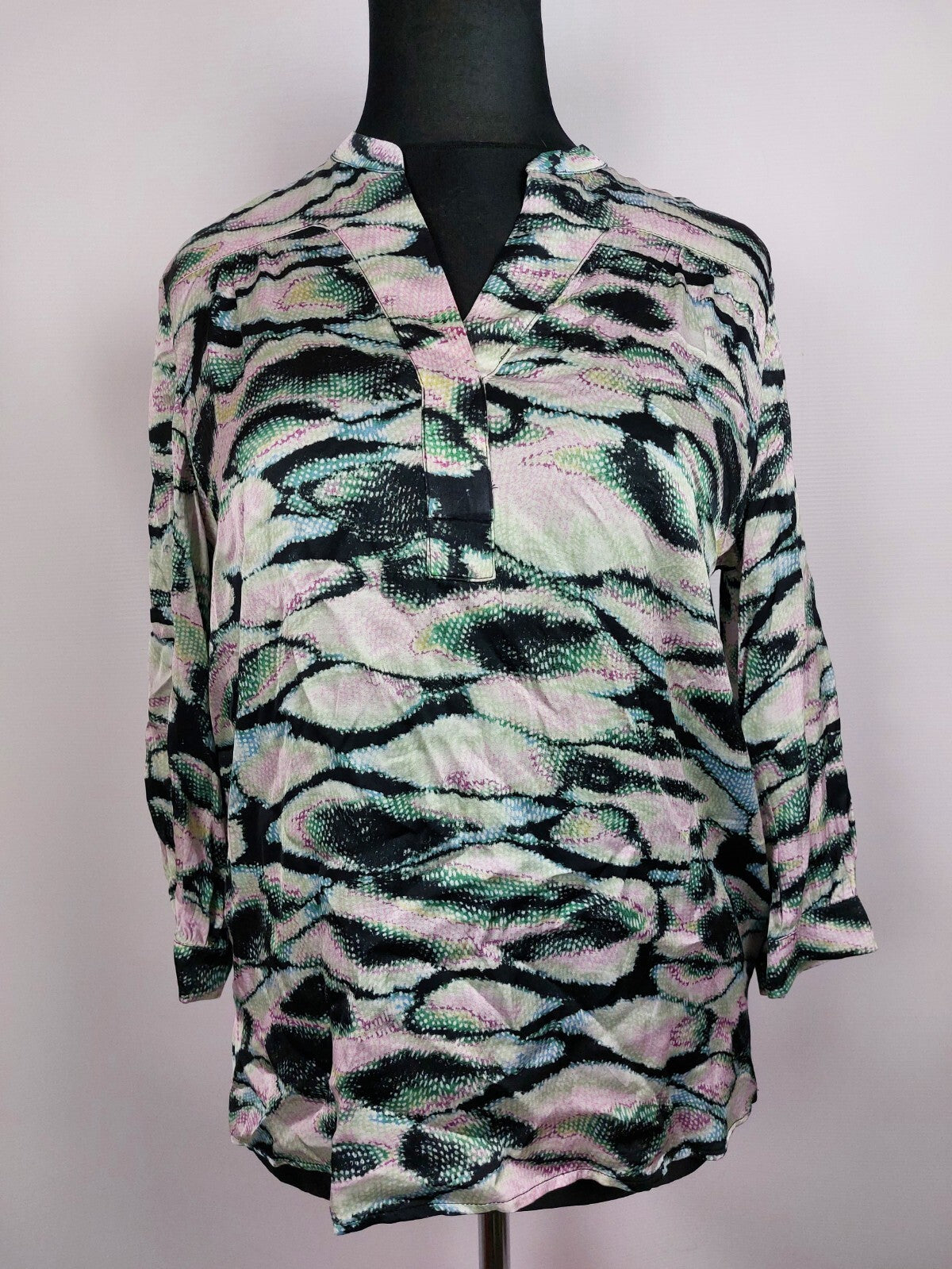 EK1414 Damen Blusee von Esprit, grün-schwarz-pink, Gr.XL0