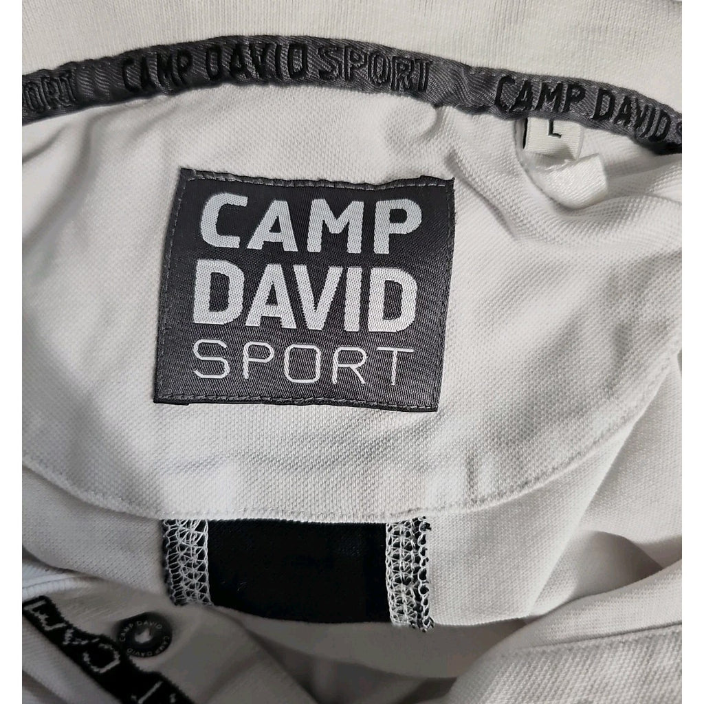 EK11270 Herren Poloshirt von Camp David, Weiß, Gr. L2