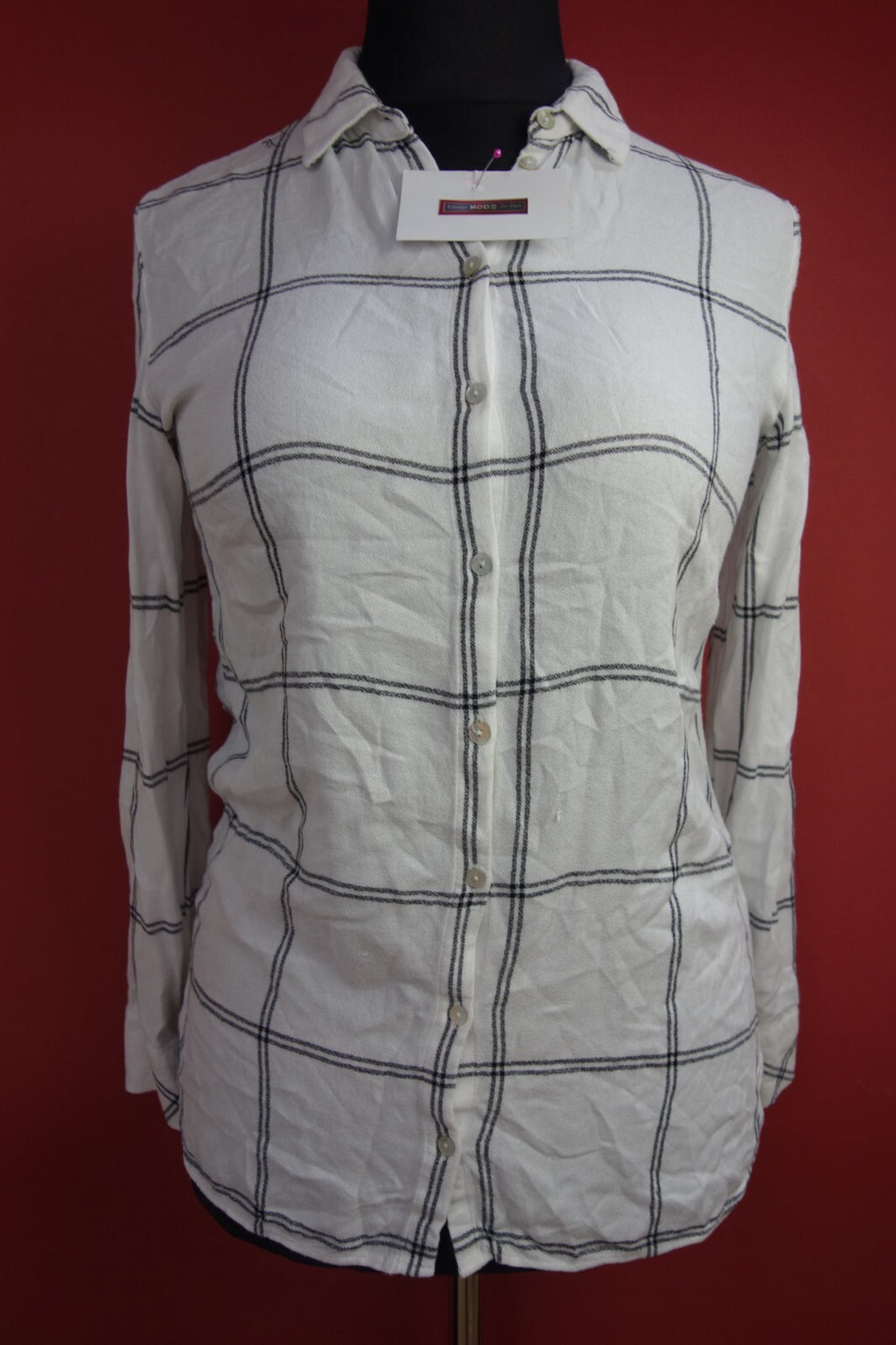 EK3961 Damen Bluse von Street One, weiß kariert, Gr. 380