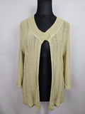 EK5479 Damen Strickjacke von Peter Luft, beigegold, Gr. L0