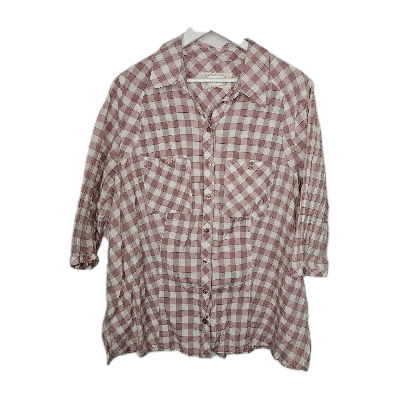 EK9045 Damen Bluse von Ulla Popken, Rosa, Gr. 46/480
