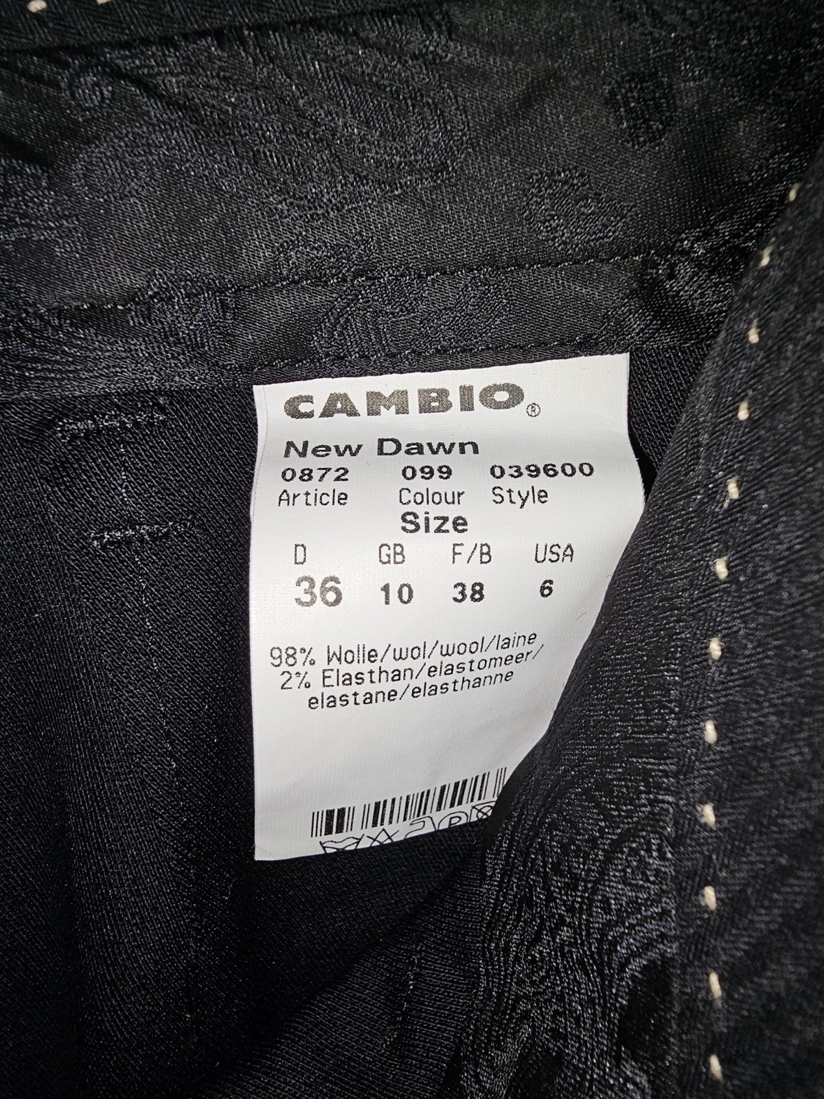 EK8539 Damen Hose von Cambio, schwarz, Gr.364