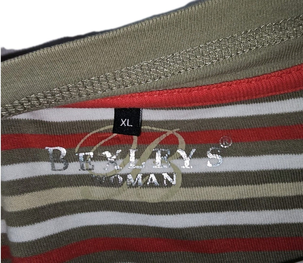 EK11155 Damen T-Shirt mit Reißverschluss von Bexleys, Olivengrün, Gr. XL1