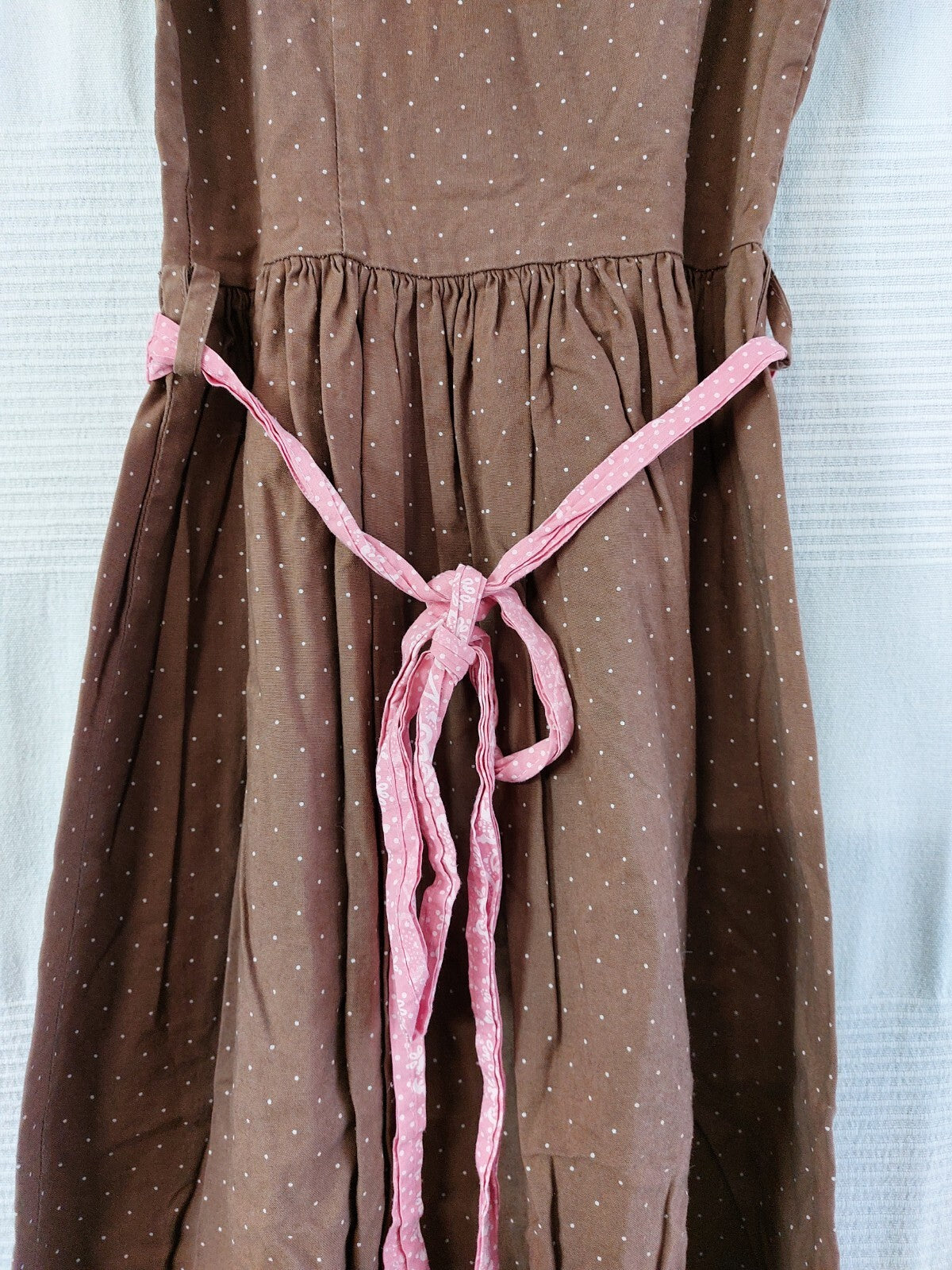 EK3529 Mädchen Dirndl von Landhaus, braun, rosa, Gr. 1465