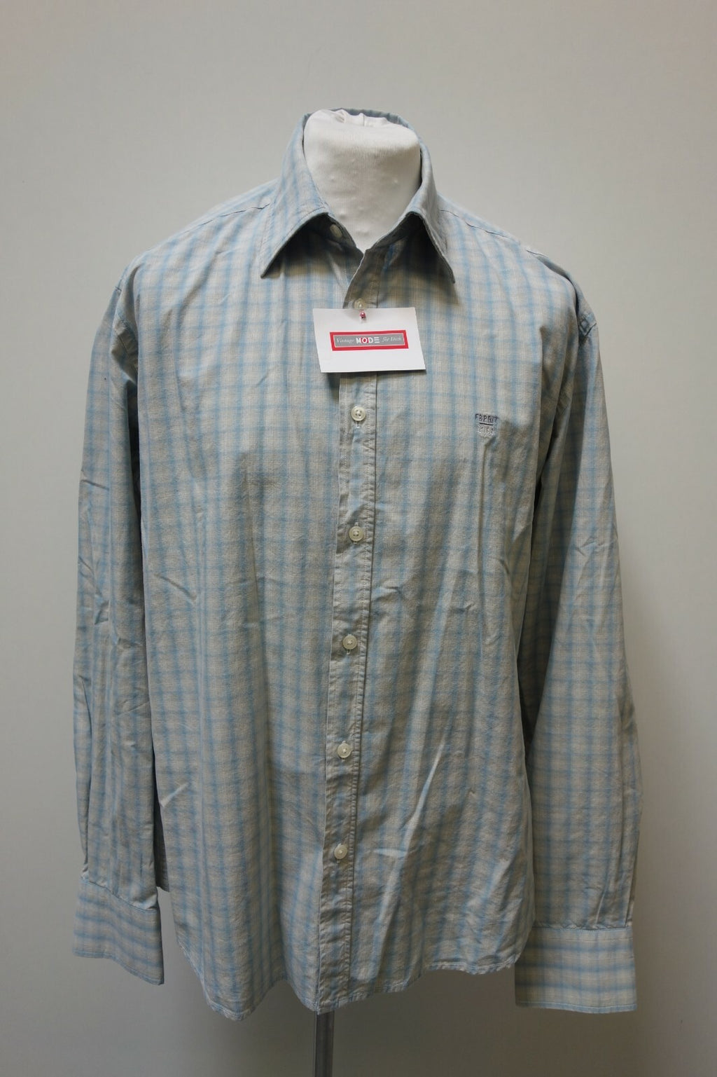 EK0701 Herren Hemd von Esprit, blau, kariert, XL0