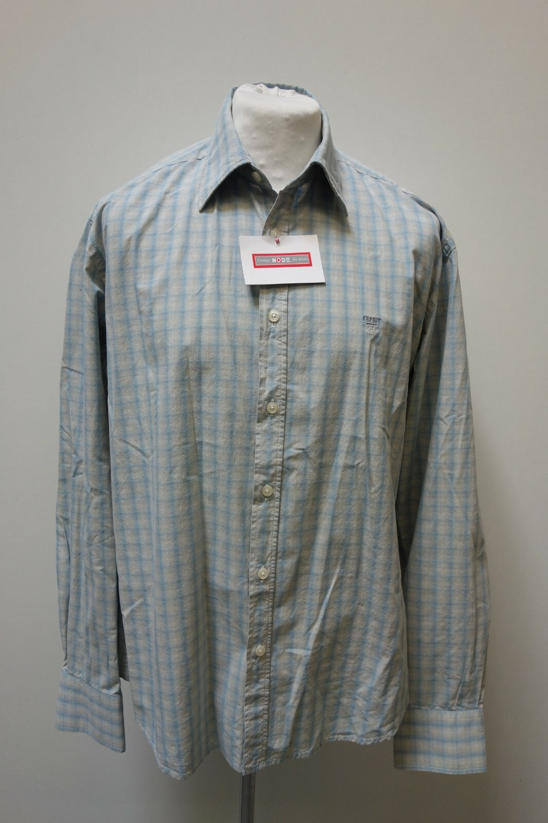 EK0701 Herren Hemd von Esprit, blau, kariert, XL0