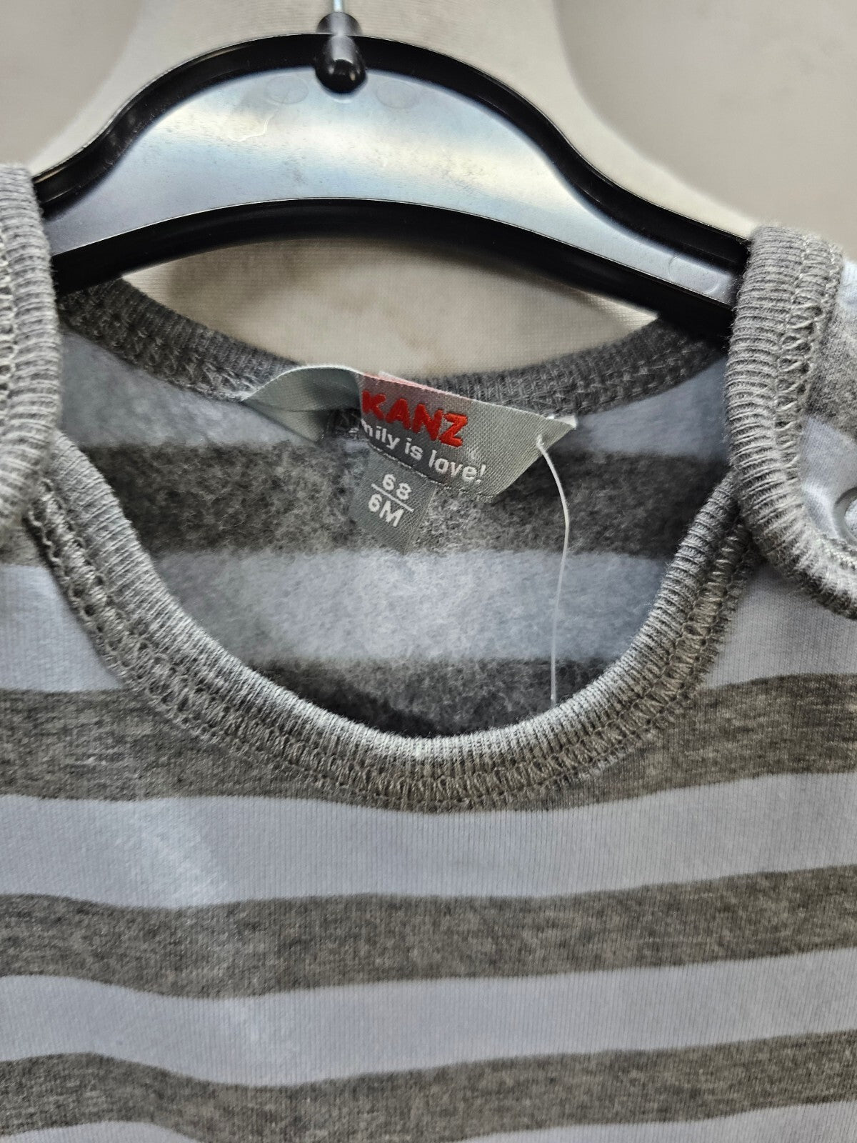 EK2916 Baby Body von Kanz, grau-blau, Gr.68/ 6 Monate3