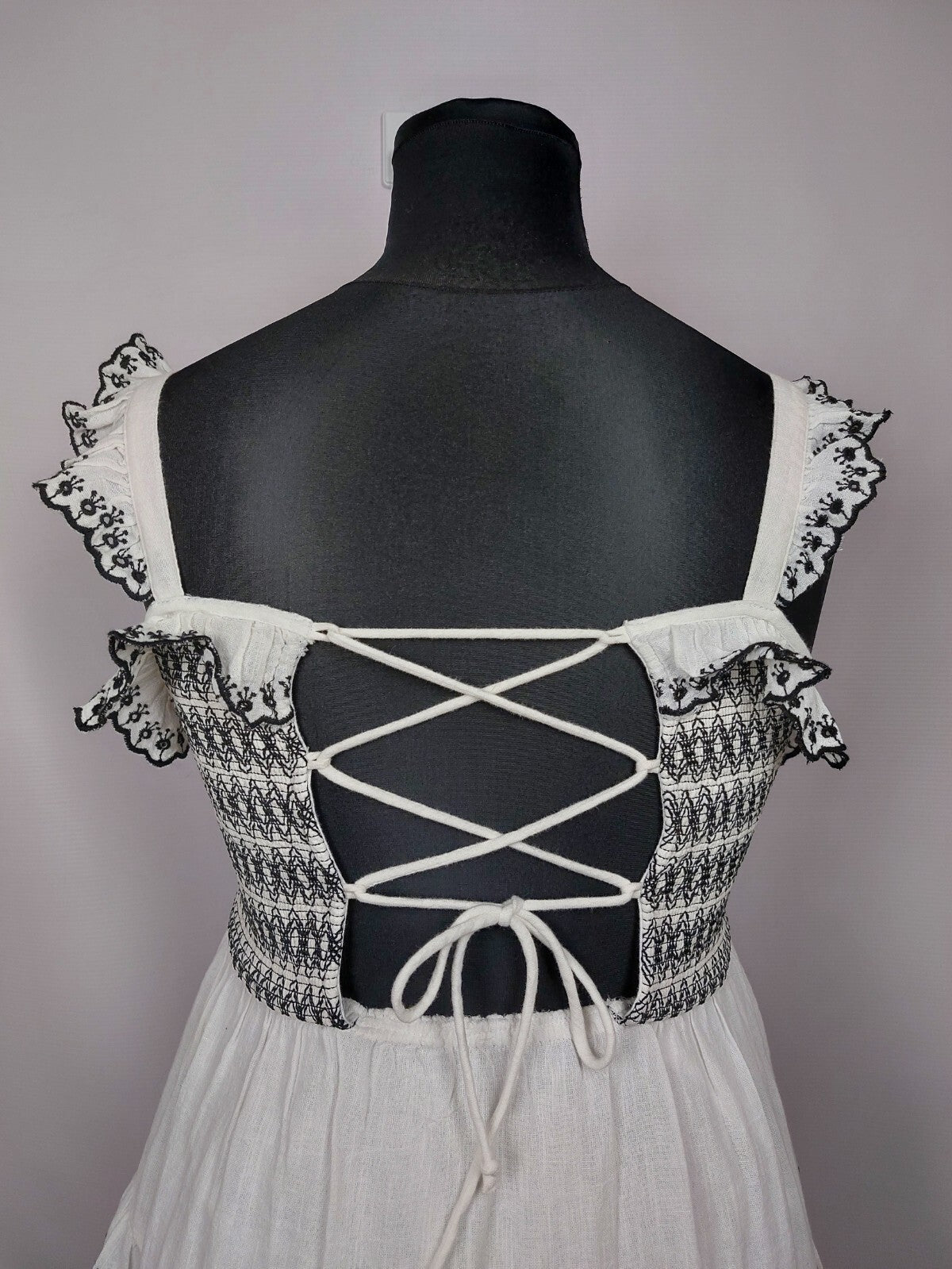 EK4856 Damen Kleid von River Island, weiß-schwarz, Gr.14(XL)7