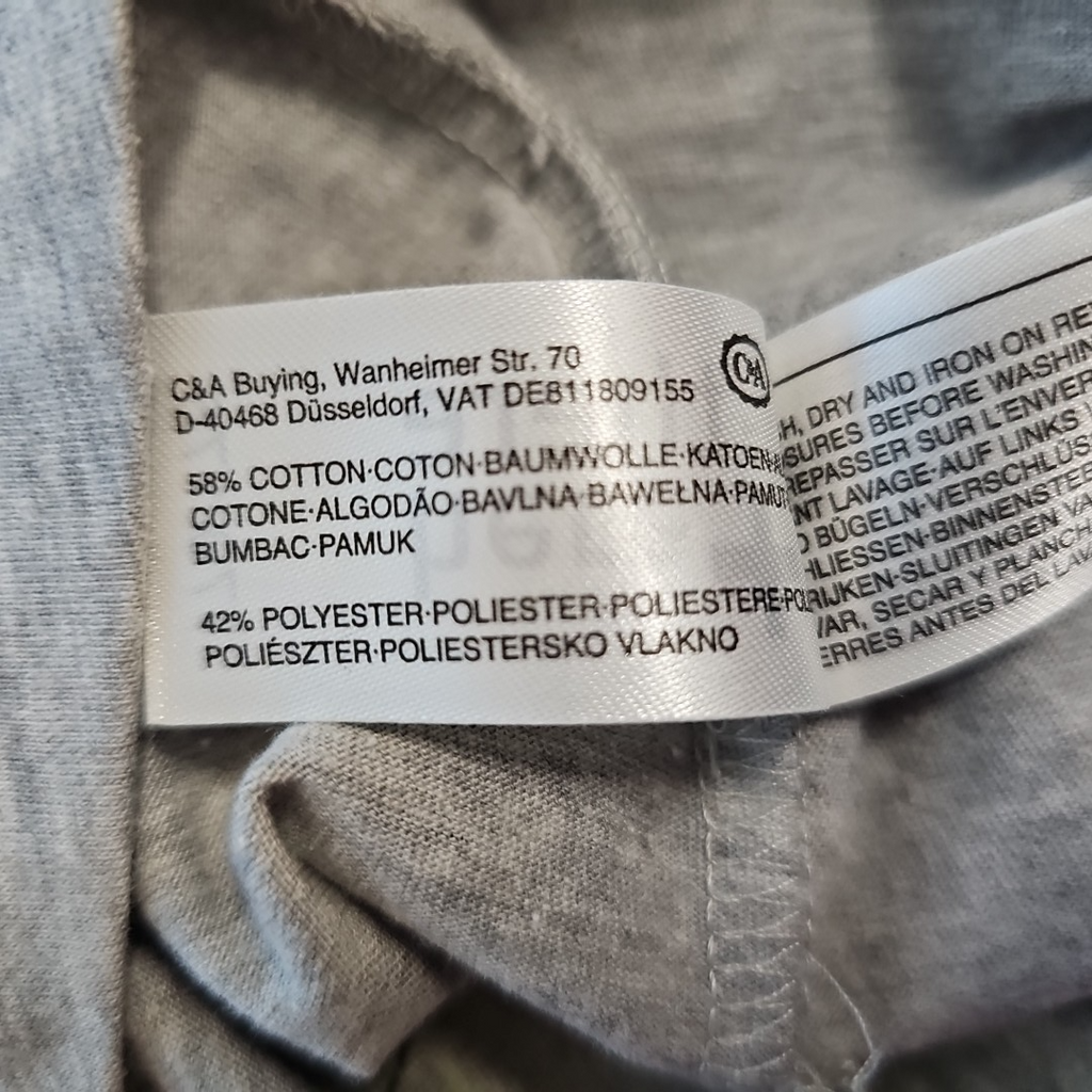 EK7789 Mädchen Langarmshirt von C&A, grau, Gr.170/1764