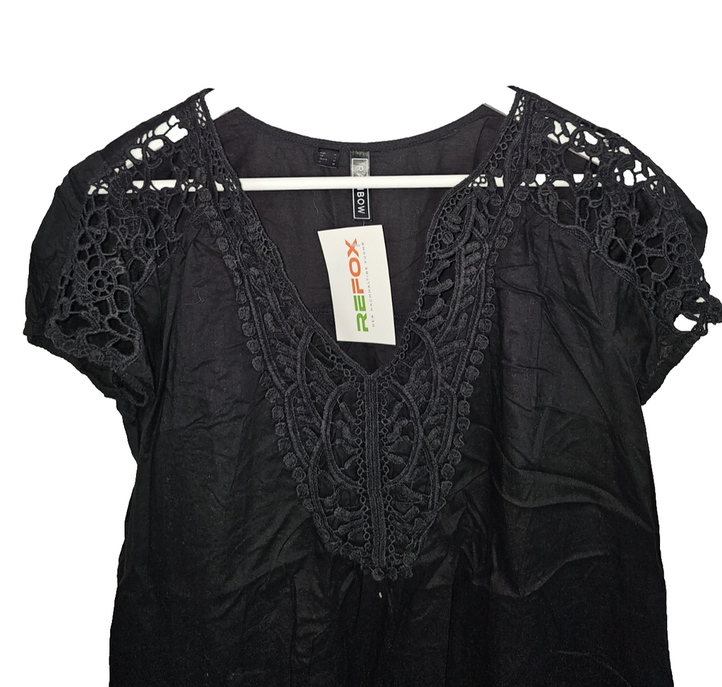 EK8391 Damen Bluse von Rainbow, Schwarz,  Gr. 381