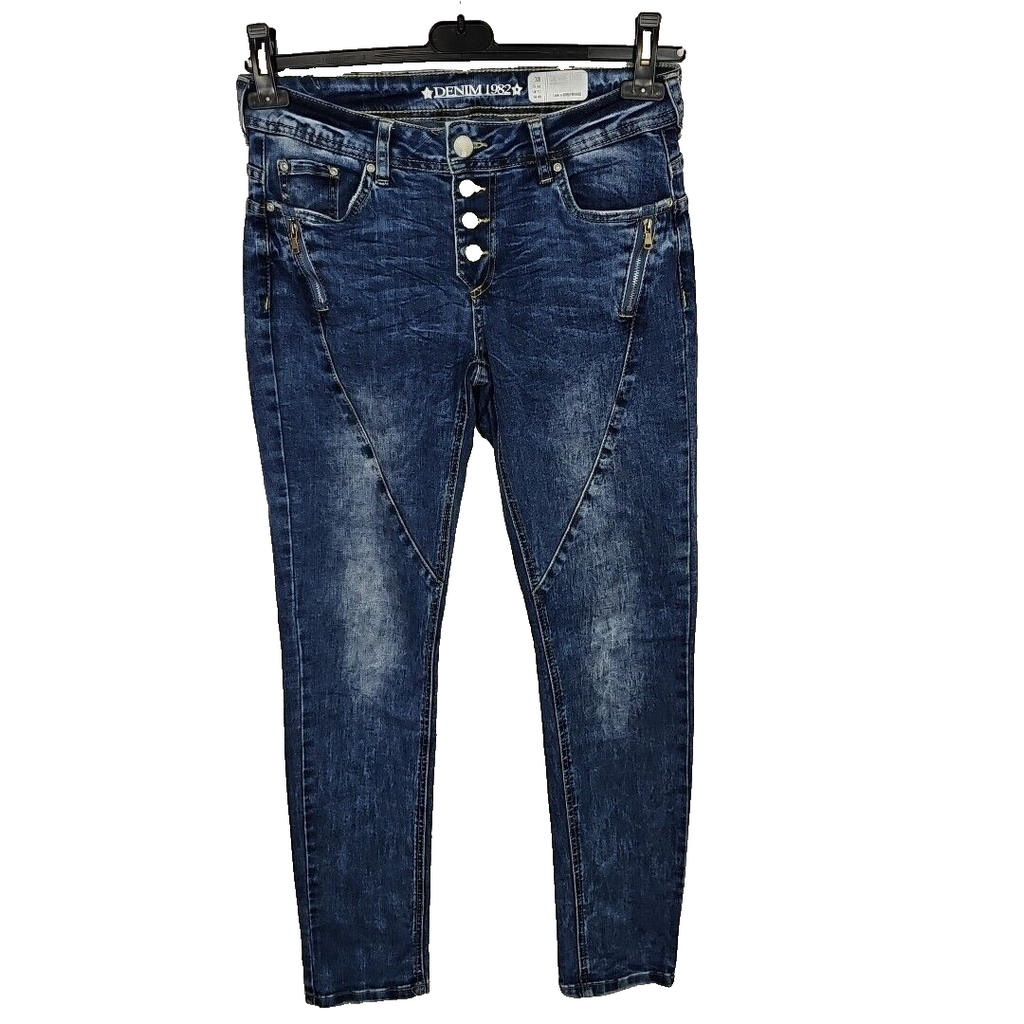 EK6663 Damen Jeans von Denim 1982, Jeansblau, Gr.380