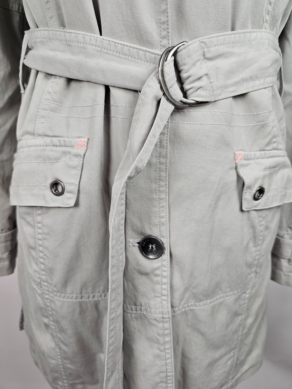 EK5659 Damen Trenchcoat von Cecil, hellgrau, Gr. S3