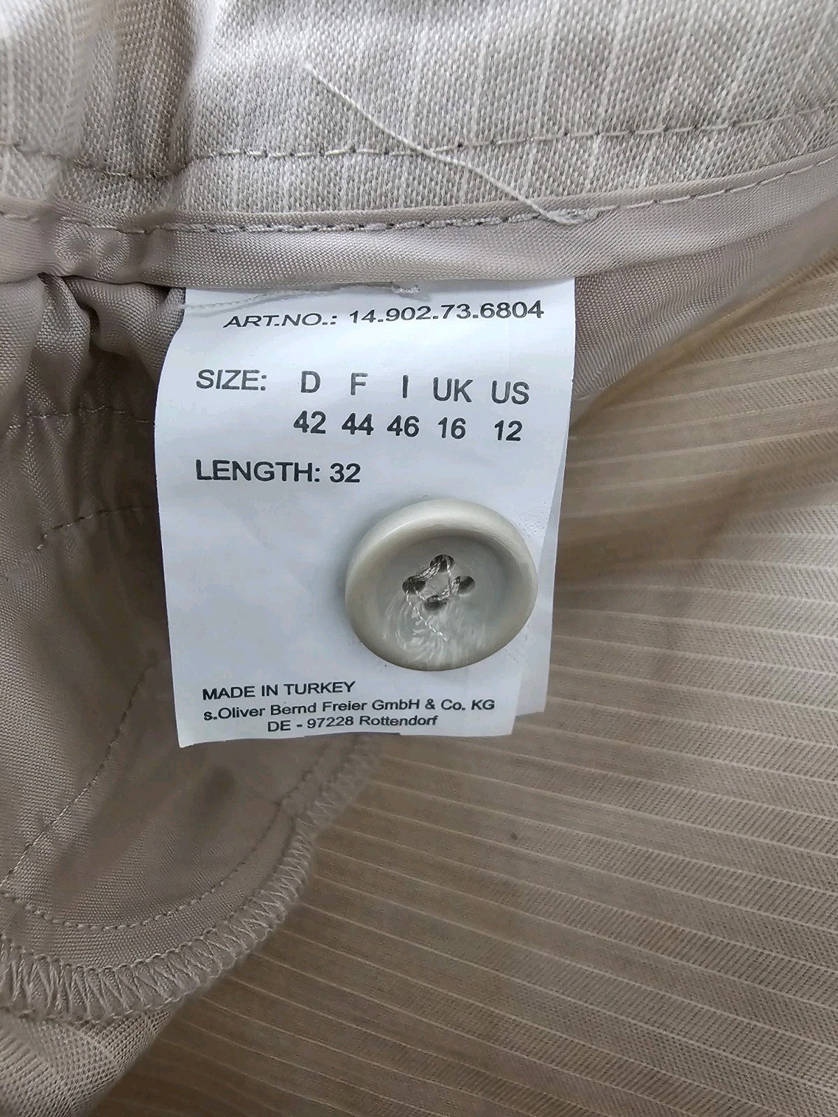 EK8444 Damen Anzugshose von s.Oliver, beige, Gr.425