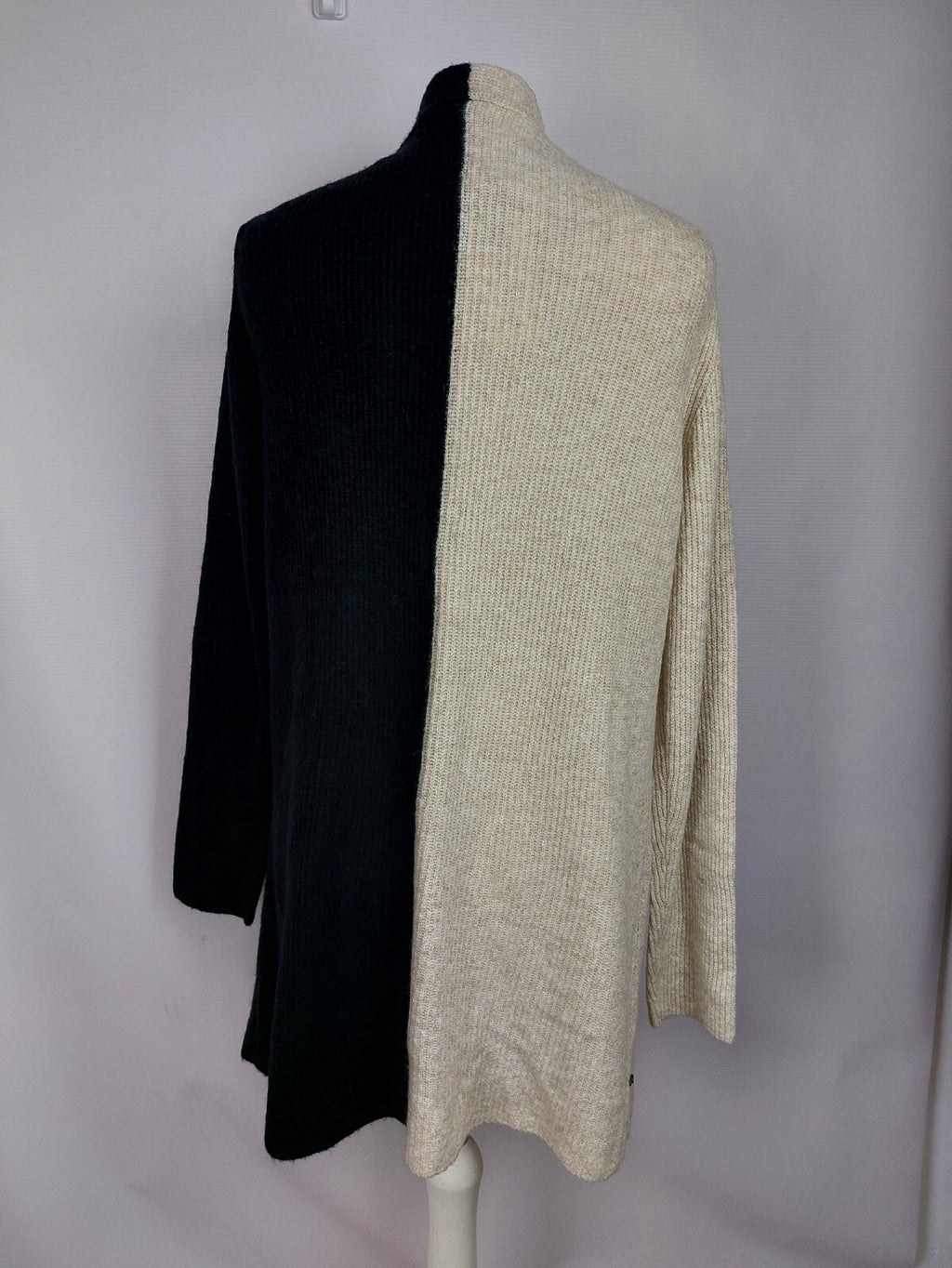 EK5032 Damen Strickjacke von Tom Tailor, schwarz/beige, Gr. S5