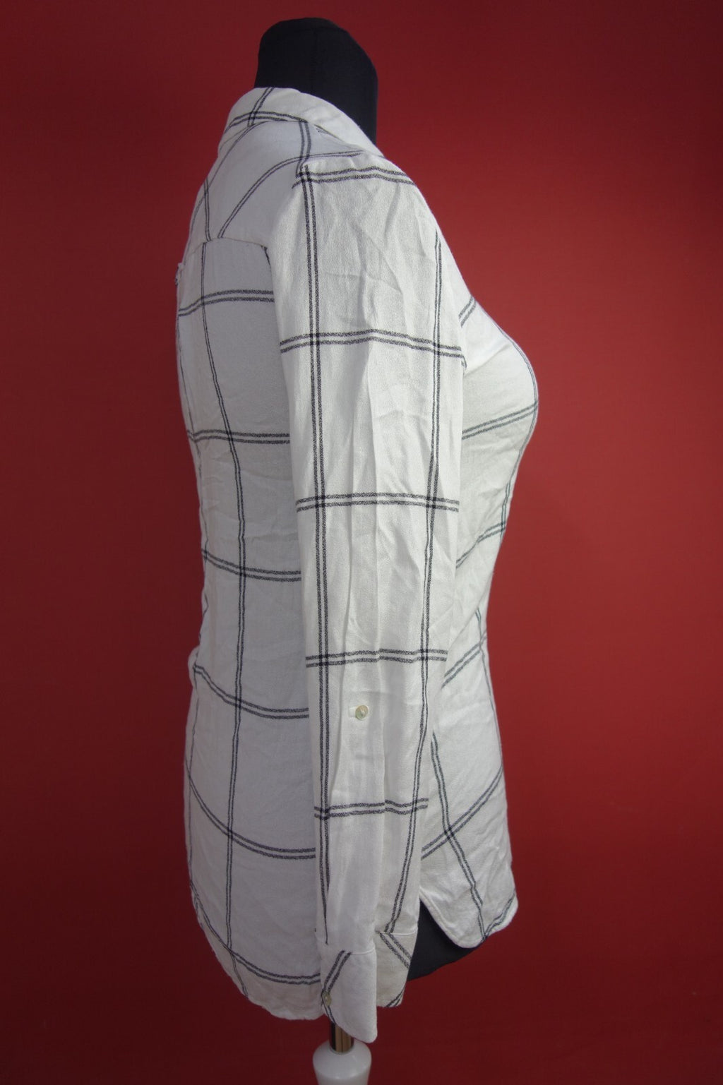 EK3961 Damen Bluse von Street One, weiß kariert, Gr. 382