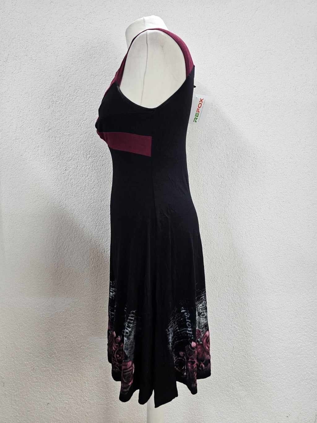 EK6332 Damen Kleid von Alchemy, schwarz/bordeaux, Gr. M4
