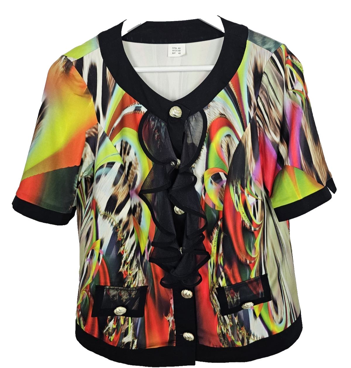 EK8348 Damen Bluse, Mehrfarbig,  Gr. 400