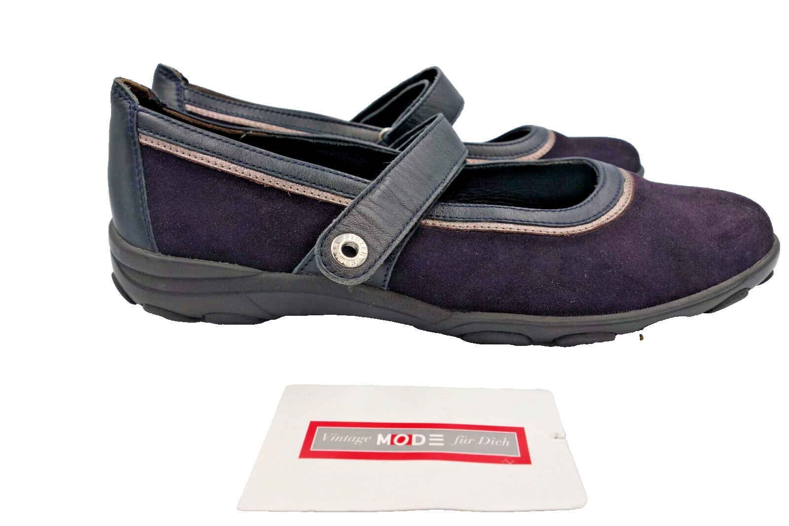ES0001 Damen Ballerinas von Semler, 41, blau Echt Leder2