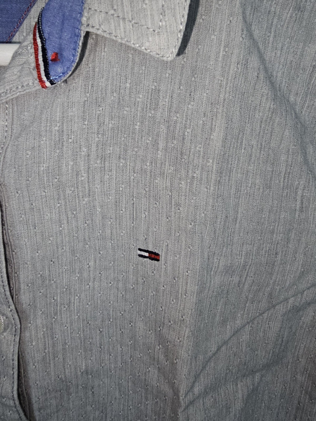 EK9101 Herren Hemd von Hilfiger Denim, Grau, Gr. M3