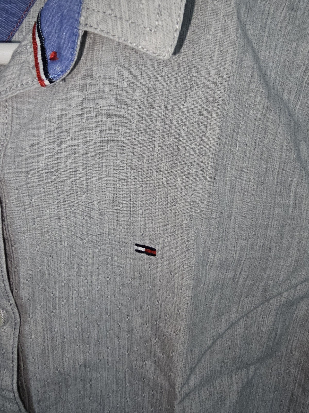 EK9101 Herren Hemd von Hilfiger Denim, Grau, Gr. M3