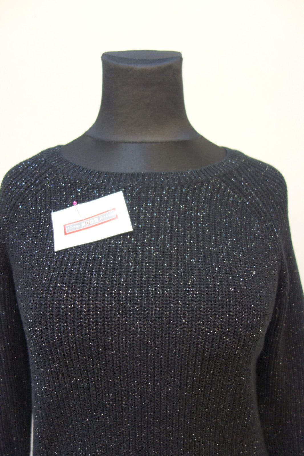 EK3561 Damen Pullover von Esprit, schwarz mit Glitzerfäden, gr. M1