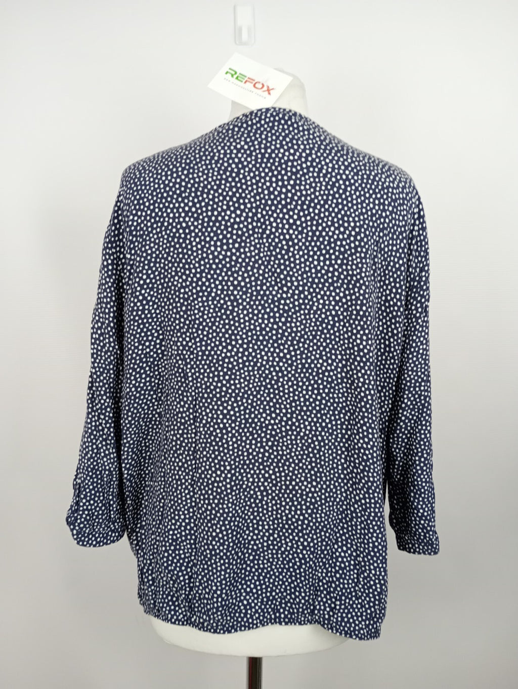 EK3536 Damen Bluse von Bonita, blau, weiß gepunktet, Gr. 444