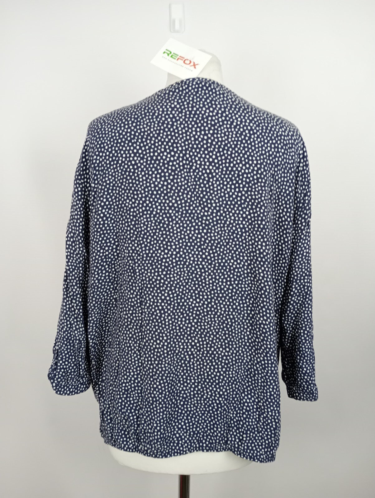 EK3536 Damen Bluse von Bonita, blau, weiß gepunktet, Gr. 444