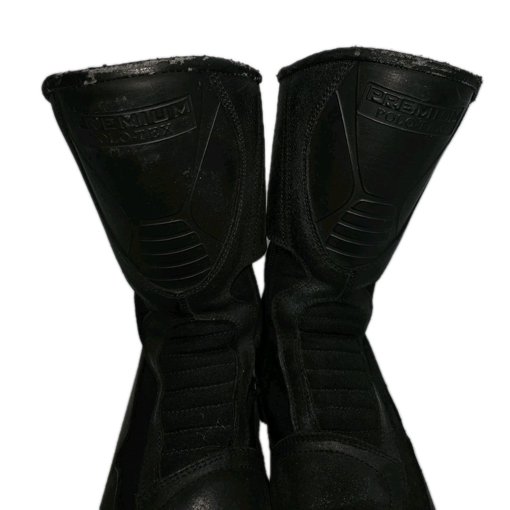 ES773 Damen Motorradastiefel von Premium Polo-Tex, schwarz, Gr.391