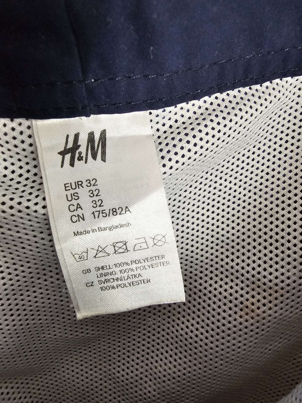EK10229 Herren Badehose von H&M, Blau, Gr. 323