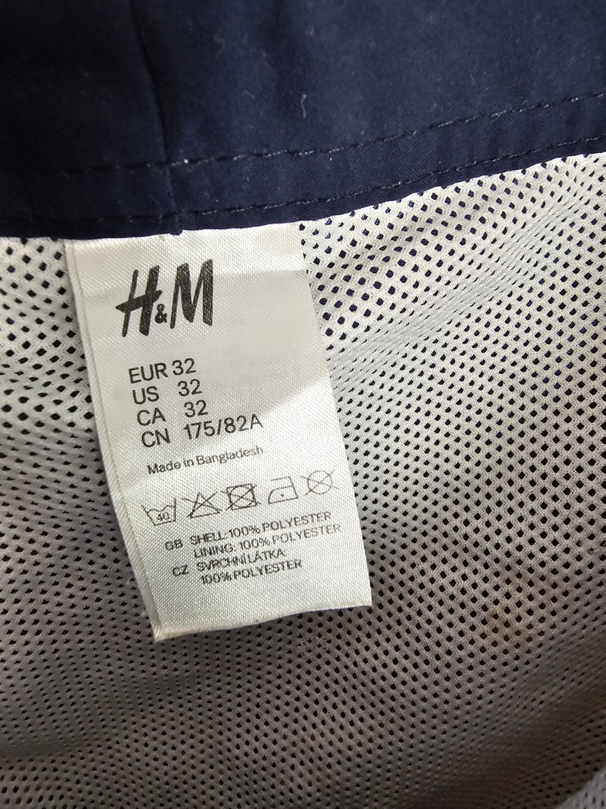 EK10229 Herren Badehose von H&M, Blau, Gr. 323