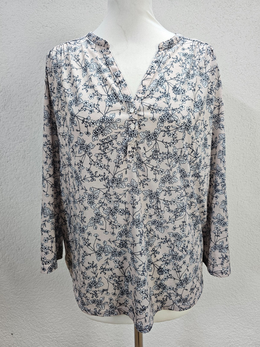 EK5936 Damen Bluse von H&M, rosa mit Blumen, Gr. M0