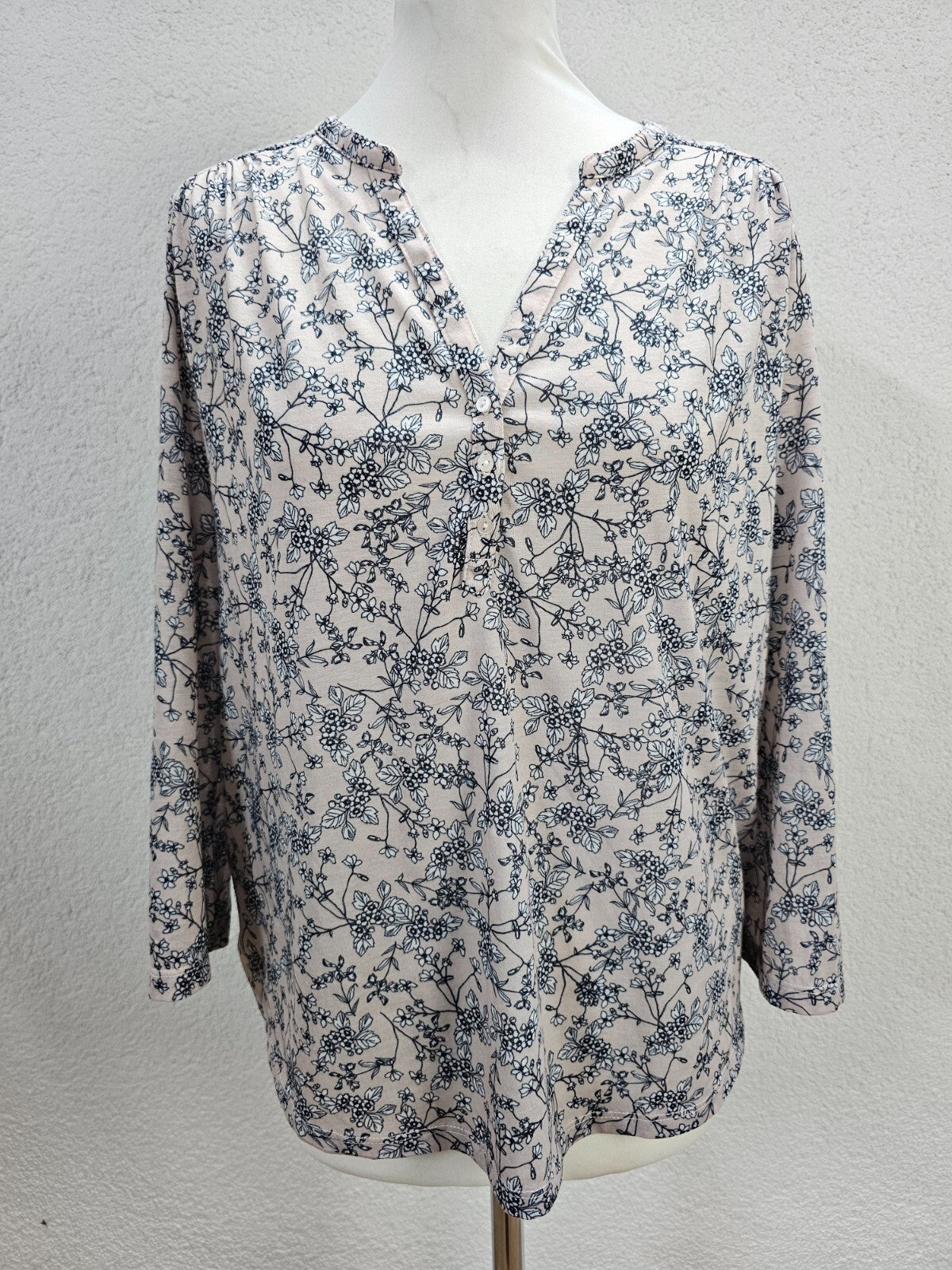 EK5936 Damen Bluse von H&M, rosa mit Blumen, Gr. M0