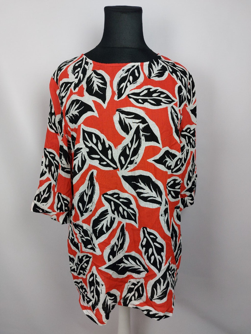 EK3696 Damen Bluse von inco-fashion, rot/weiß/schwarz, Gr. 480