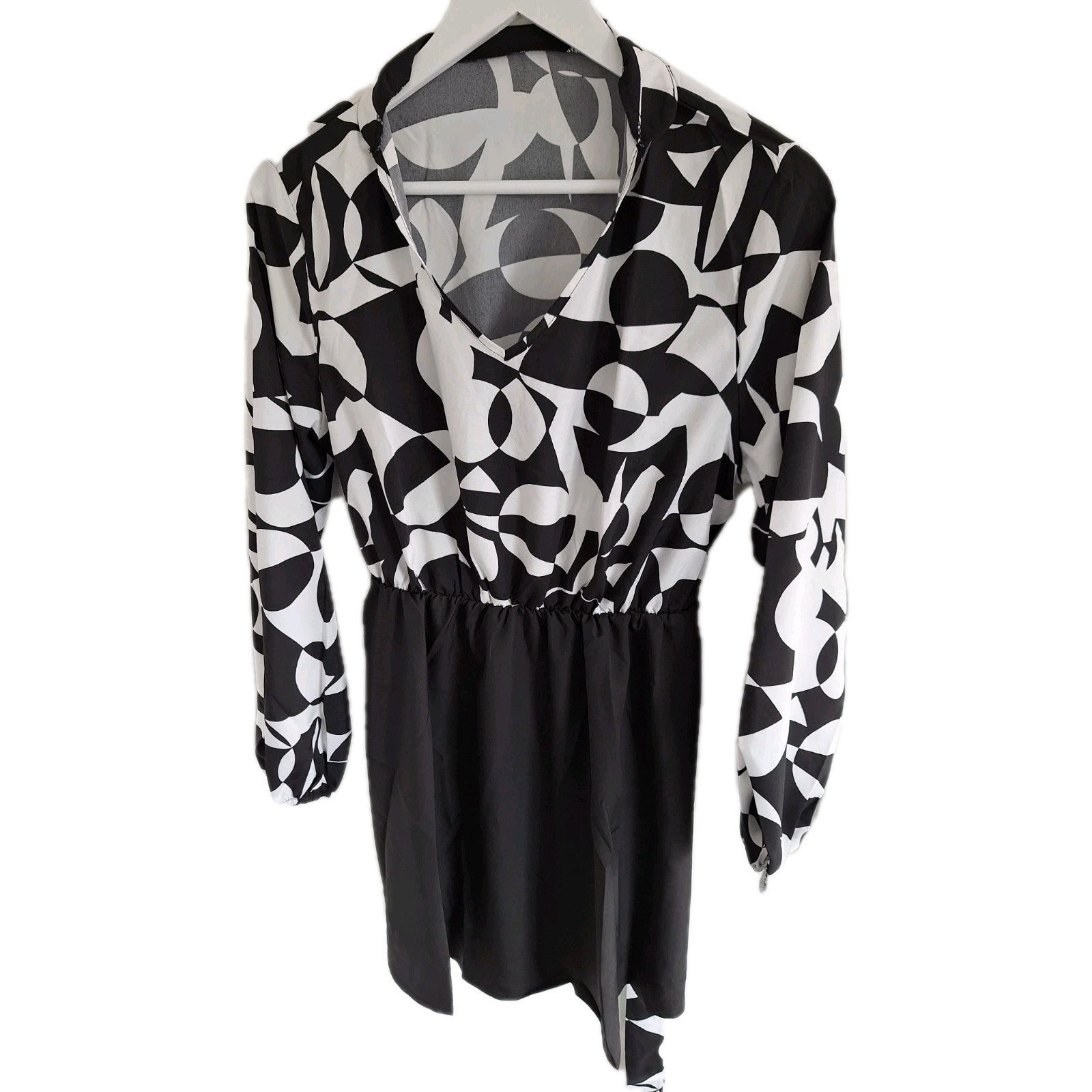 EK8691 Damen Kleid Gr.M, Schwarz-weiß0