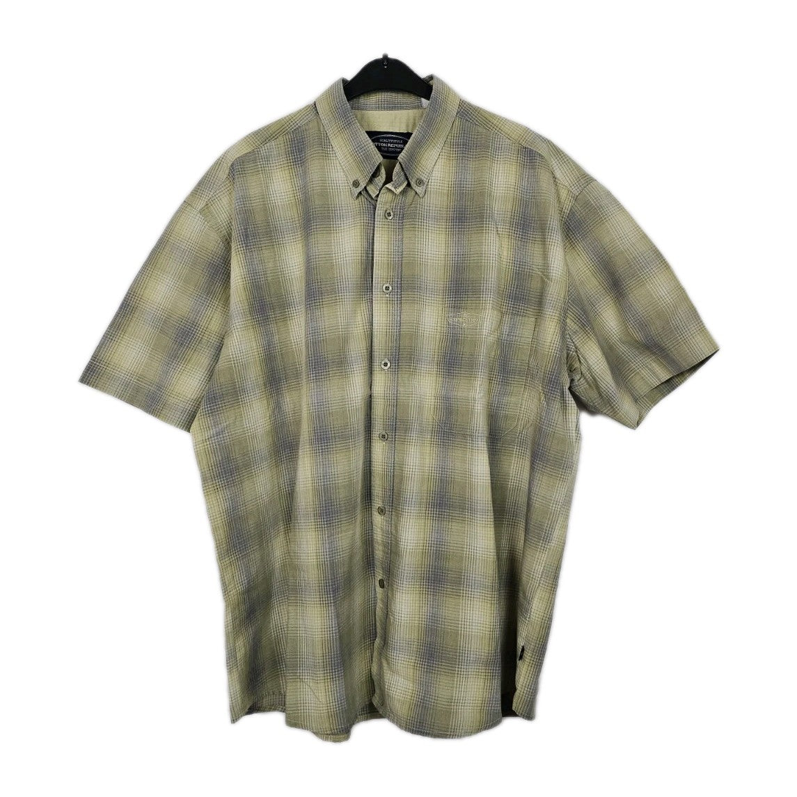 EK10564 Herren Hemd von Cotton Republic, Blau/Grün, Gr. L0