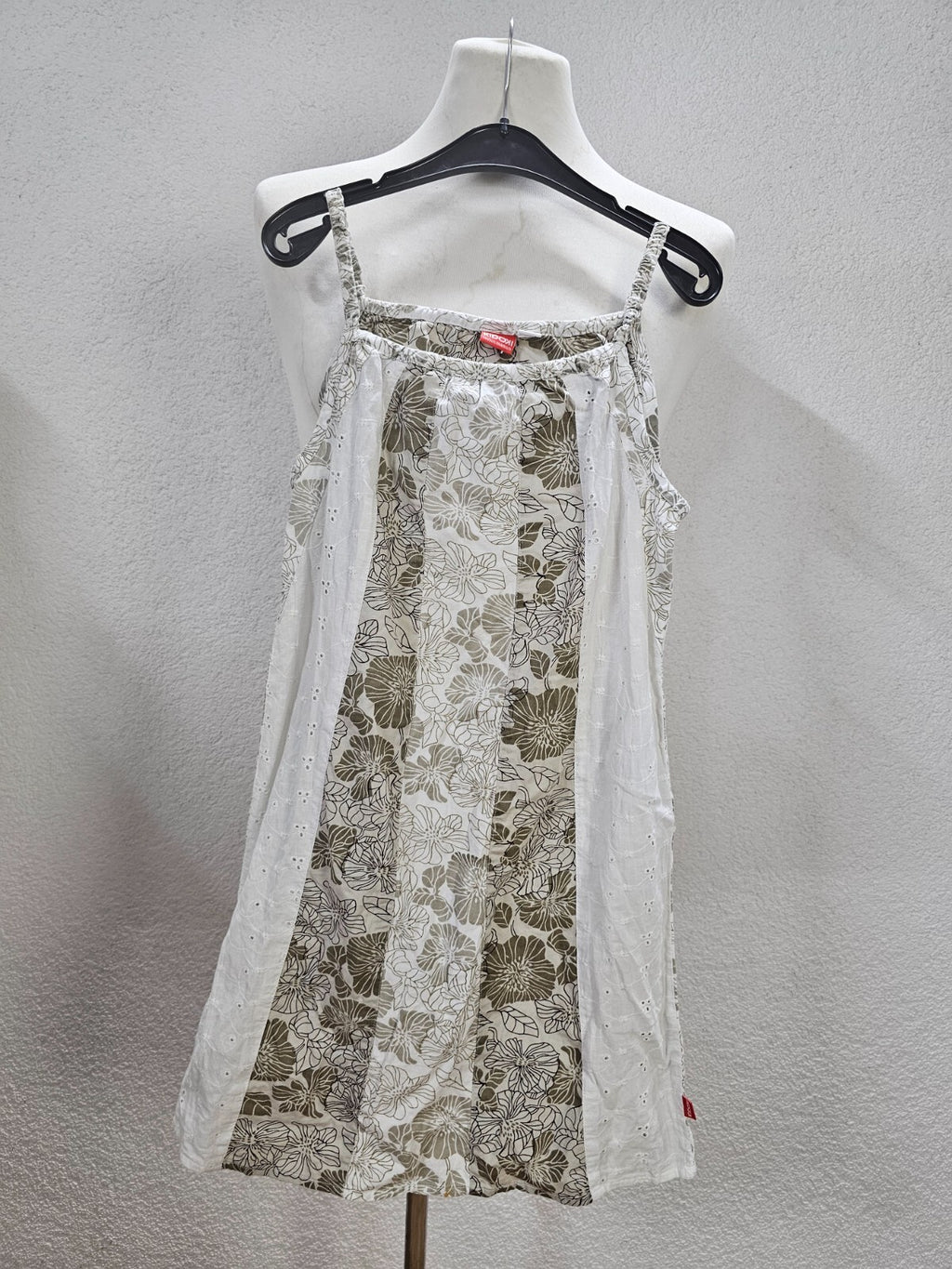 EK6071 Mädchen Kleid von Kidoki, beige/weiß, Gr. 1400