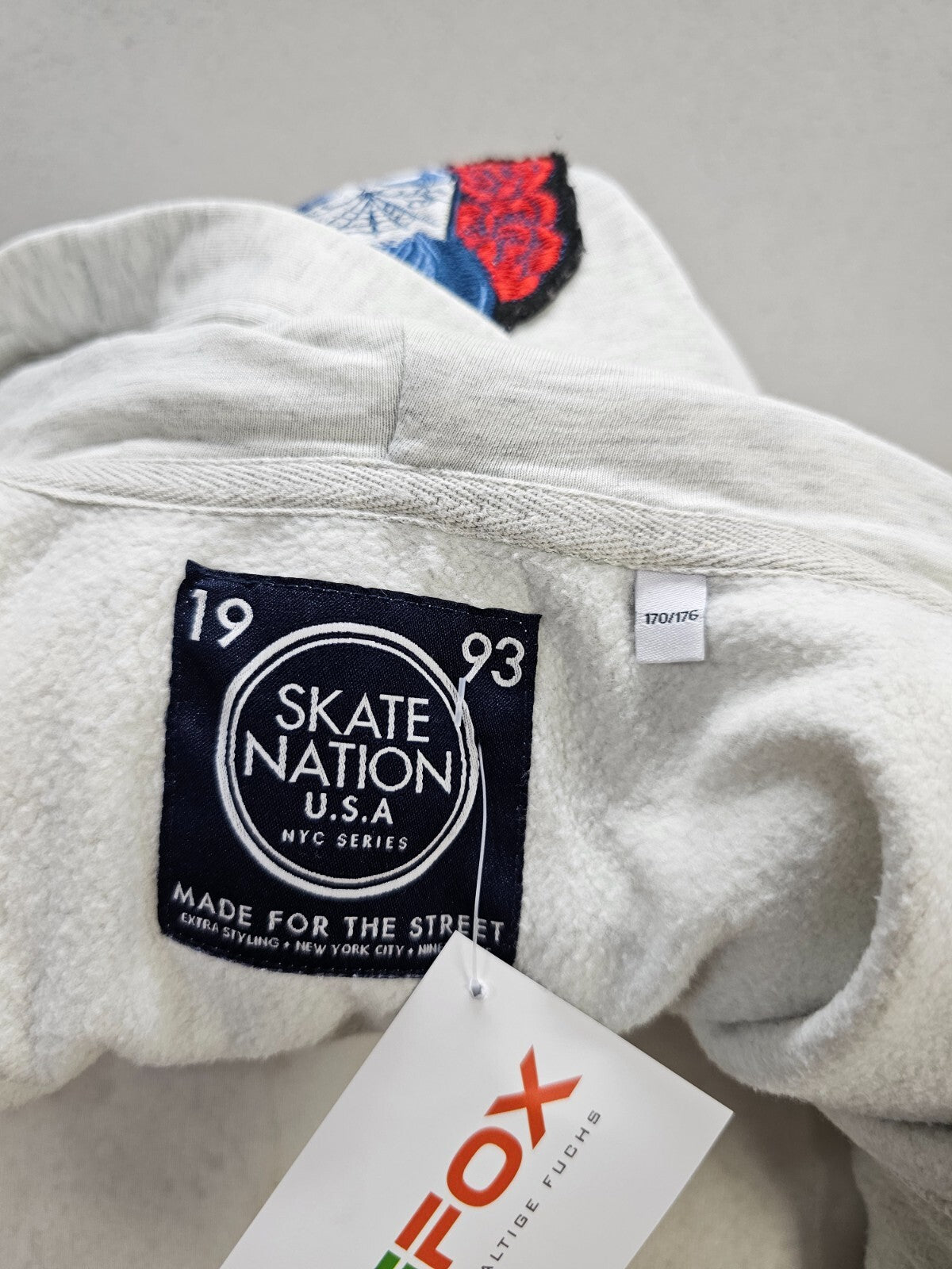 EK5858 Teen Sweatjacke von Skate Nation, grau, gr. 170/17610