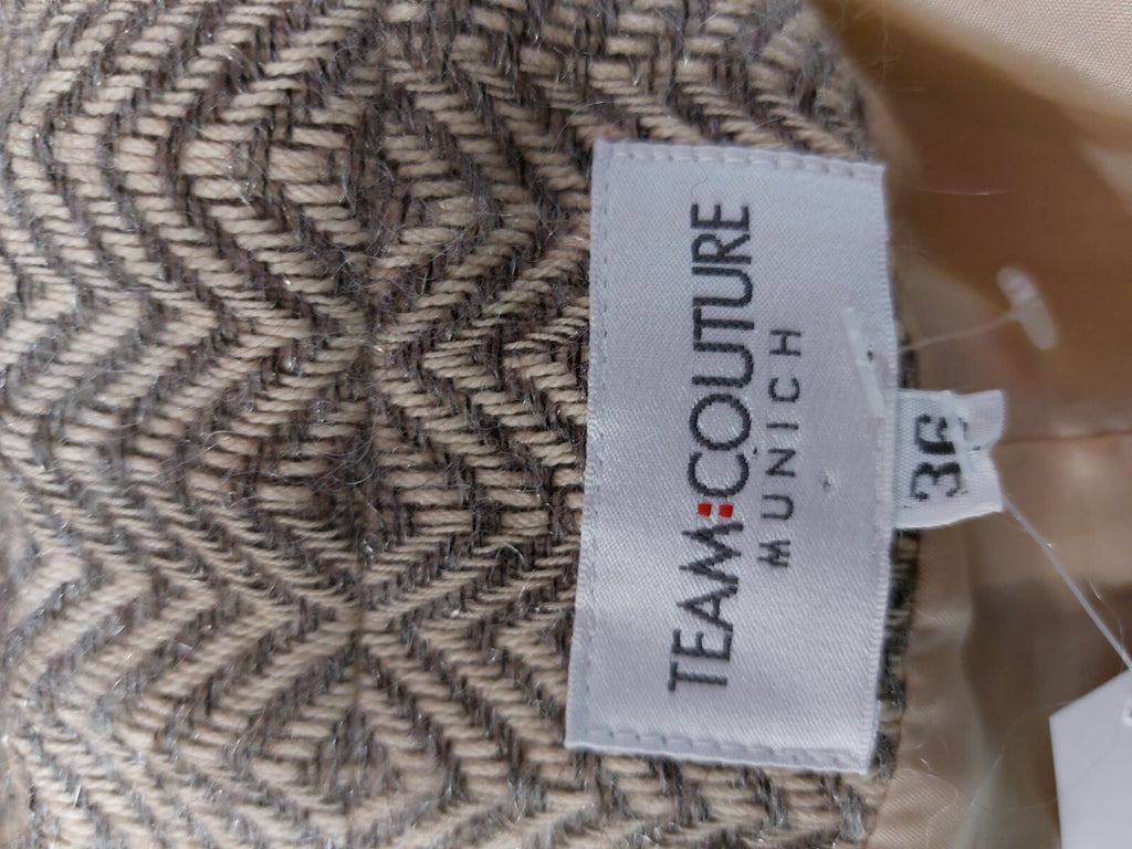 EK0060Damen Blazer von Team Couture, beige gemustert, Gr. 364