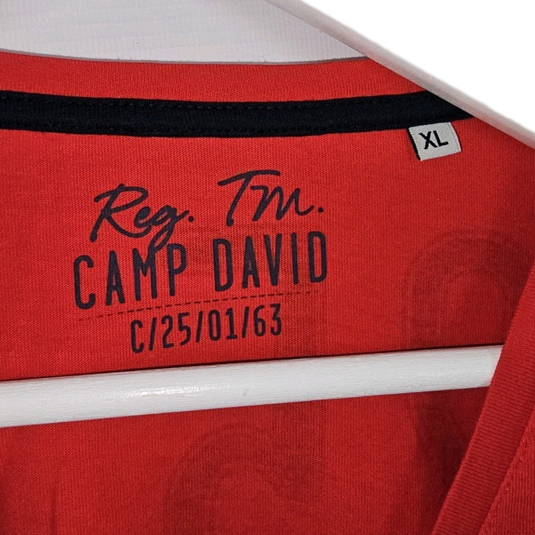 EK11275 Herren T-Shirt von Camp David, Rot, Gr. XL1