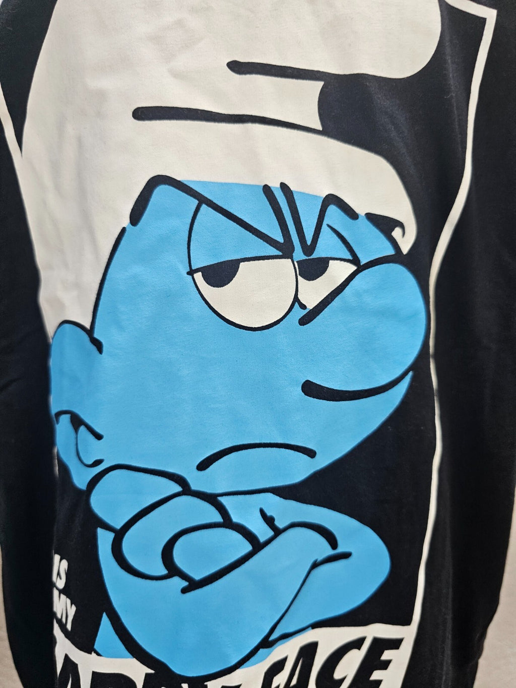 EK5819 Damen T-Shirt von The Smurfs, schwarz, Gr. XS1