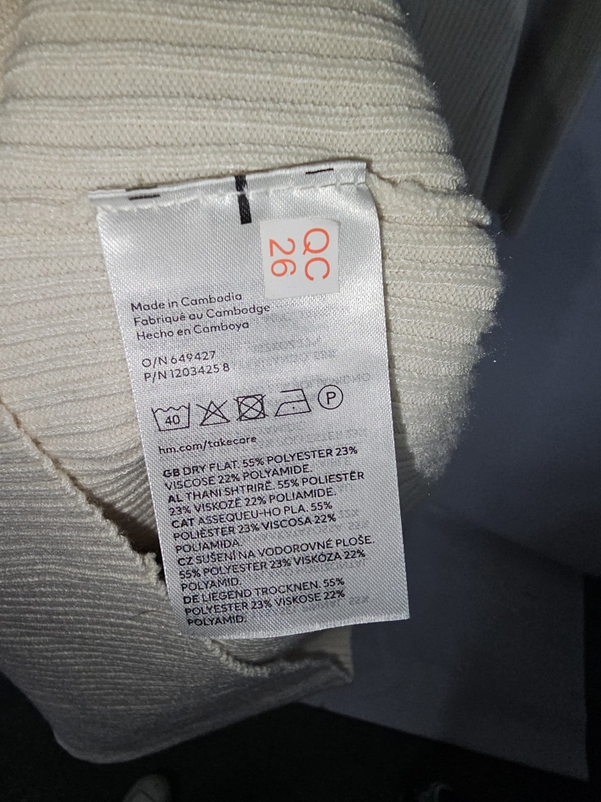 EK9746 Damen Kleid von H&M, Beige, Gr. M3