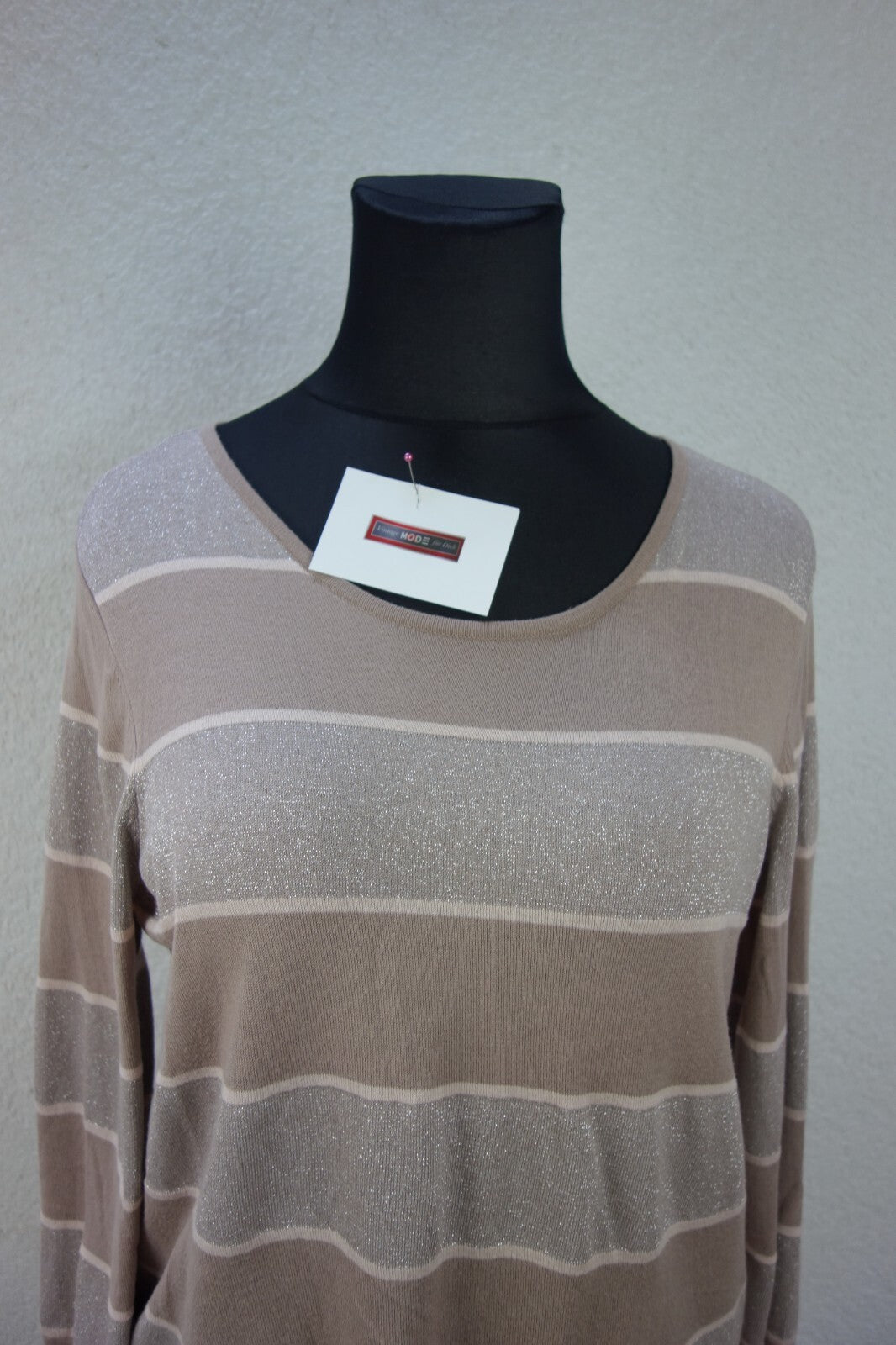 EK2594 Damen dünner Pullover, rosébraun, Gr. 481